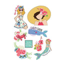 Prima Marketing - Julie Nutting Iron-Ons 5.5 inch X7.5 inch Mermaid Kisses, 8 Designs