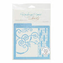 Rebecca Baer Stencil 5.75Inch X5.75Inch Swirls & Pearls