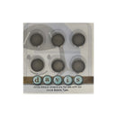 Li'l Davis Designs - Circle Ribbon Sliders - Antique Silver 6/Pk*