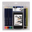 Royal Brush - Clamshell Art Sets Drawing Pencil With Sketchbook 13Pc