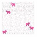 Sale Item - Hambly Screen Prints - Elephants In A Row Overlay - Pink - Single 1