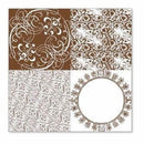 Sale Item - Hambly Screen Prints - Vintage Patchwork Overlay - Brown - Single 1