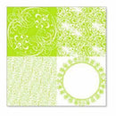 Sale Item - Hambly Screen Prints - Vintage Patchwork Overlay - Lime Green - Sin