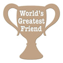 Spellbinders Glimmer Impression Plate Worlds Greatest Friend