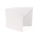 Poppy Crafts 135x135mm 300GSM Cards and Envelopes - Silk White - Pack of 10