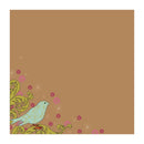 Scenic Route Paper - Laurel Kraft Bird 12x12 double sided cardstock