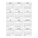 SRM Standard Mini Calendar 2018 Stickers 6.75 inch X9 inch