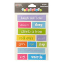 The Paper Loft Flip-Flops Embossed Stickers - Action Words*