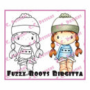 Swiss Pixie Cling Stamp 3X1.75 Fuzzy Boot Birgitta