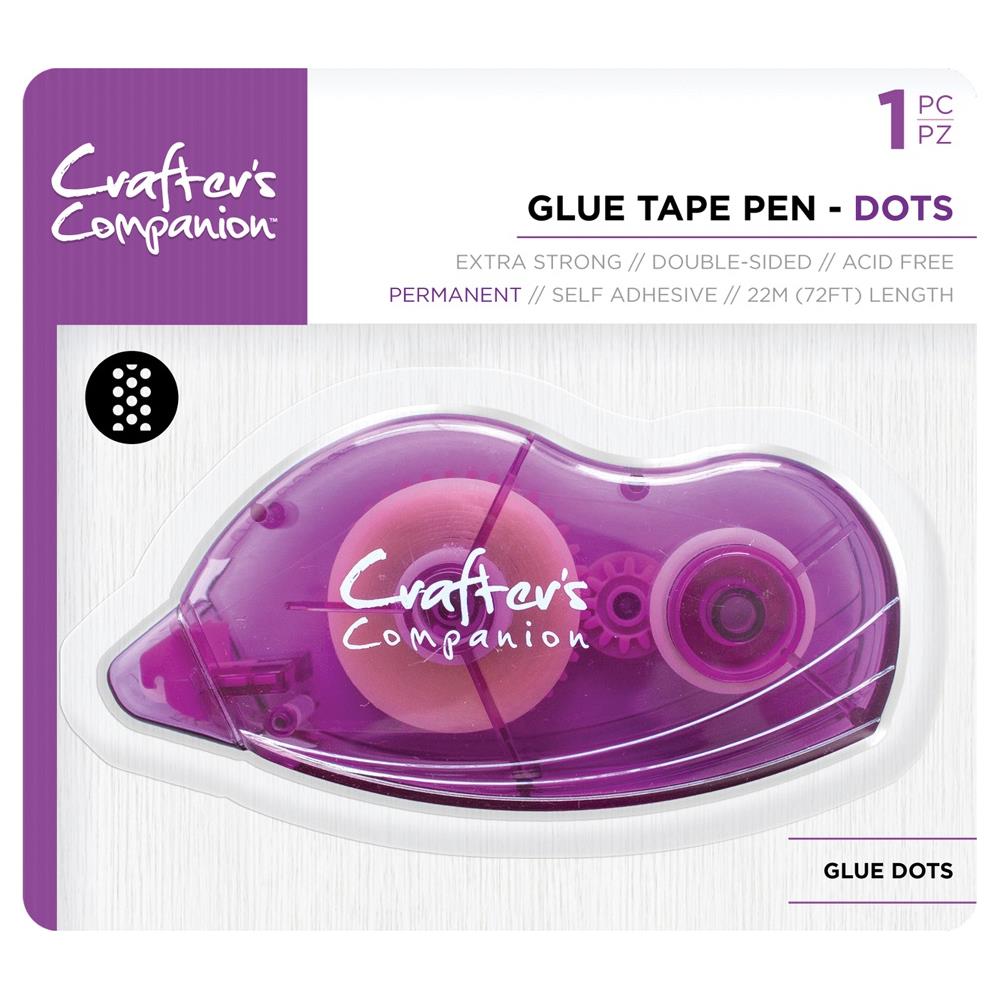 Crafter's Companion Glue Tape Pen Dots Permanent