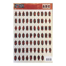 The Paper Loft - Diamond W/Black Alphabet Cardstock Stickers