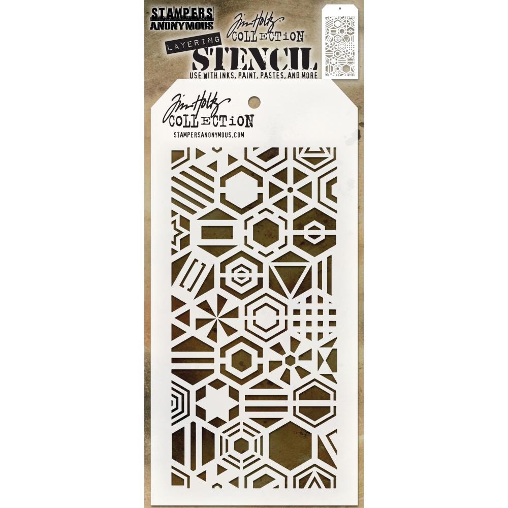 Tim Holtz Layered Stencil - Shifter Hex