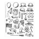 Tim Holtz Cling Rubber Stamp Set 7 Inch X8.5 Inch Crazy Things