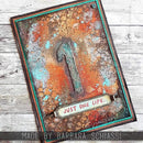 Tim Holtz Cling Stamps 7"x 8.5" - Bubbles W/Grid Block