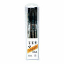 Yasutomo Calligraphy Chisel Tip Markers 3 Pack - Black