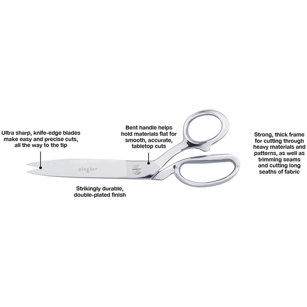 Gingher Knife Edge Bent Trimmers 10"