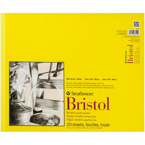 Strathmore Bristol Smooth Paper Pad 14"X17" 20 Sheets