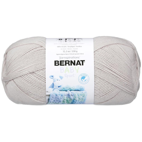 Bernat Baby Sport Big Ball Yarn - Solids - Baby Grey 350g