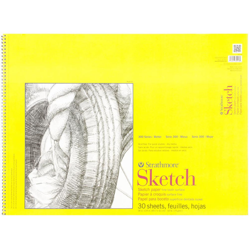 Strathmore Sketch Spiral Paper Pad 18"X24" 30 Sheets*