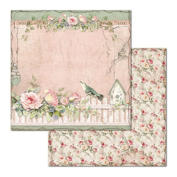 Stamperia Double-Sided Paper Pad 12"x 12" 10/Pkg - House Of Roses