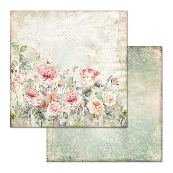 Stamperia Double-Sided Paper Pad 8"x 8" 10/Pkg - House Of Roses