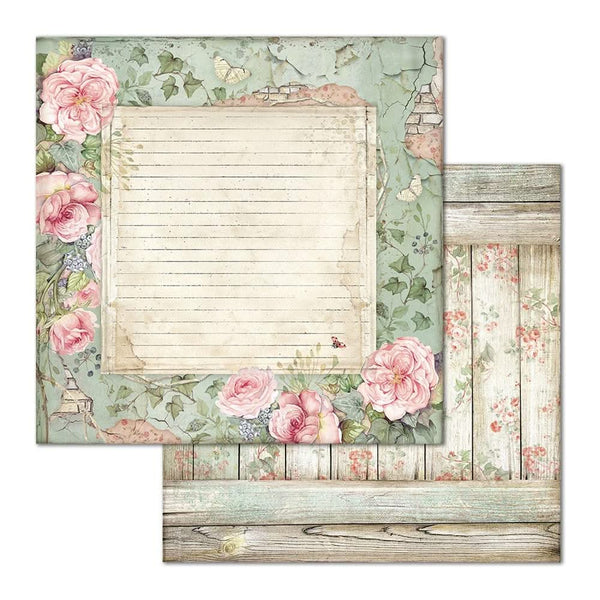 Stamperia Double-Sided Paper Pad 12"x 12" 10/Pkg - House Of Roses