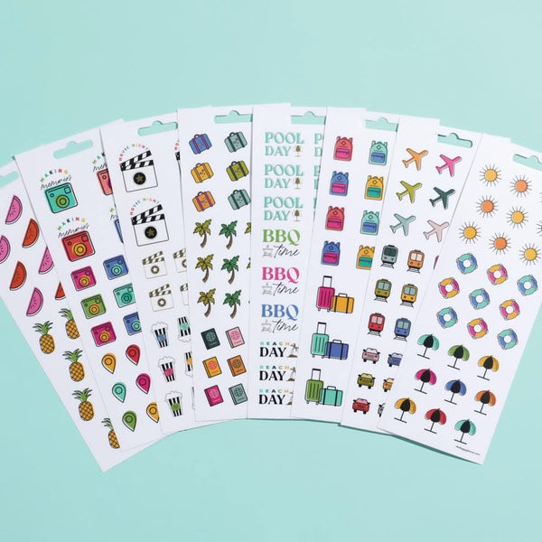 Happy Planner Sticker Sheets 8/Sheets Summer Bucket List, 200 Pieces*