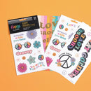 Happy Planner Sticker Sheets 5/Sheets Decades 70s, 51 Pieces*