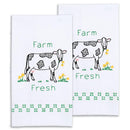 Jack Dempsey Stamped Decorative Hand Towel Pair 17"X28" Farm Fresh*