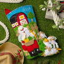 Bucilla Felt Stocking Applique Kit 18" Long Harvest Time Santa*