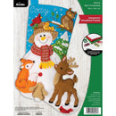 Bucilla Felt Stocking Applique Kit 18" Long Snowman's Woodland Friends*