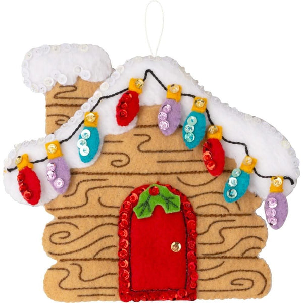 Bucilla Felt Ornaments Applique Kit Set Of 4 Holiday Black Bears*