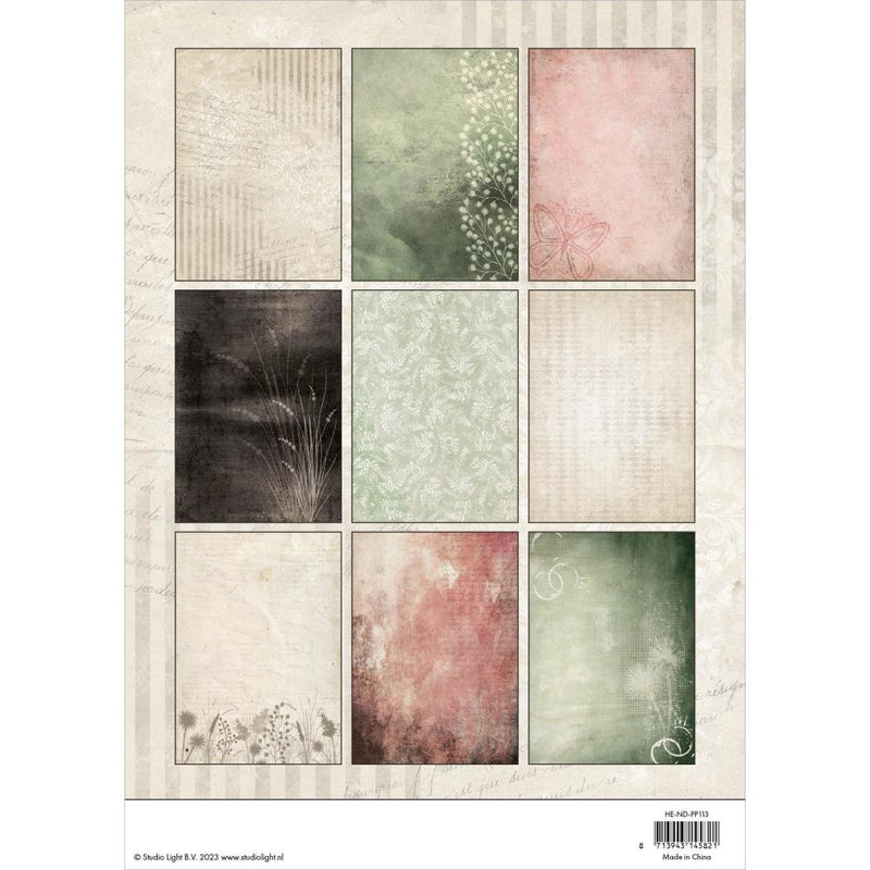 Studio Light HEN Natures Dream Paper Pad 36/Pkg Nr. 113, Background Papers*