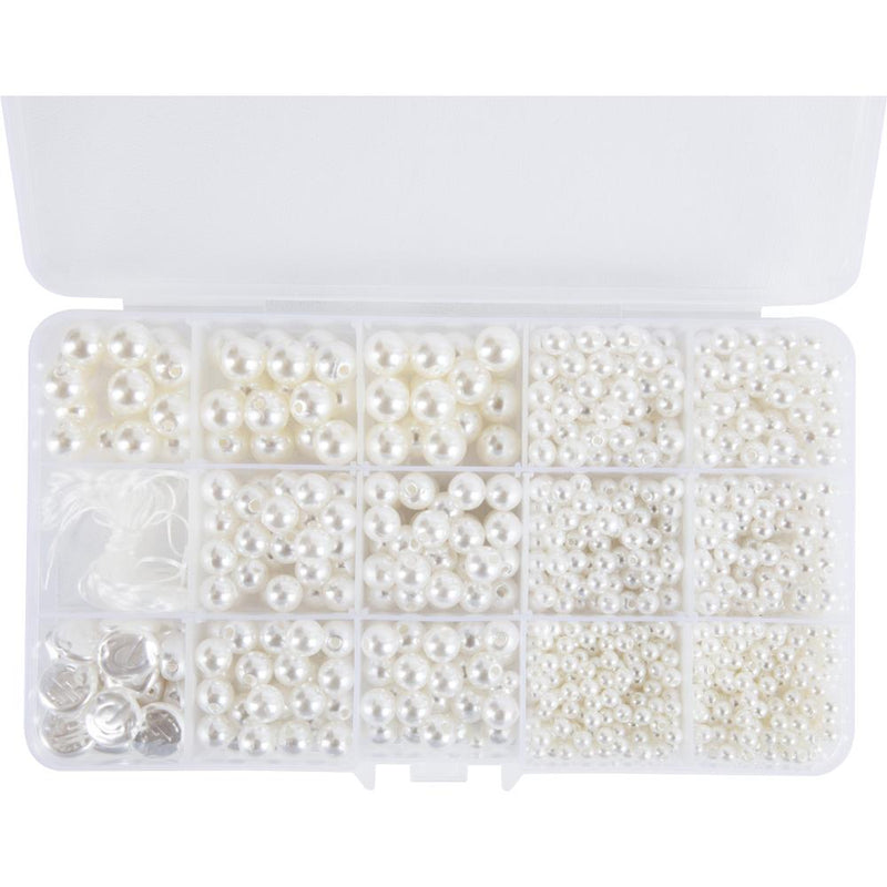 CousinDIY Pearl Bead Kit White