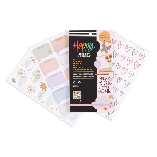 Me & My Big Ideas Memory Keeping Sticker Value Pack 30/Sheets Beloved Butterflies*