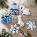 Bucilla Felt Ornaments Applique Kit Set Of 6 Arctic Santa & Friends*