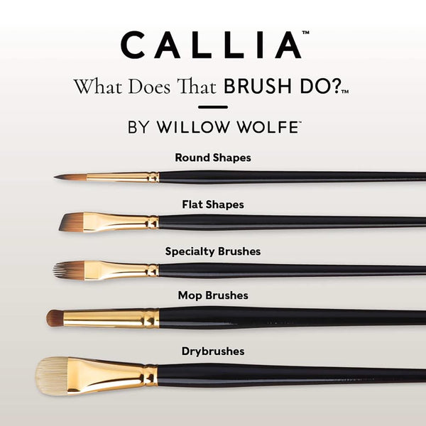 Willow Wolfe Callia Artist Flat Wash Brush 3/4"*