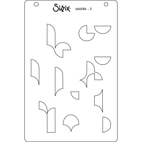 Sizzix A6 Layered Cosmopolitan Stencils By Stacey Park 4/Pkg - Around The Block*