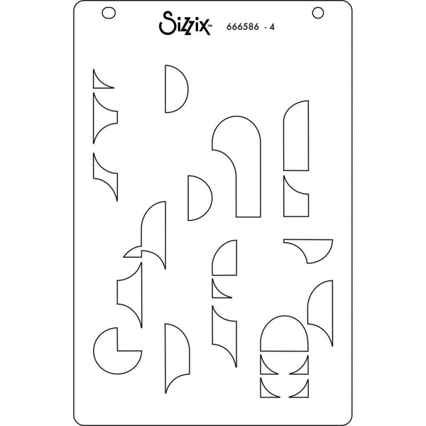 Sizzix A6 Layered Cosmopolitan Stencils By Stacey Park 4/Pkg - Around The Block*