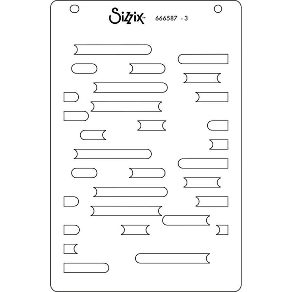 Sizzix A6 Layered Cosmopolitan Stencils By Stacey Park 4/Pkg - Downtown*