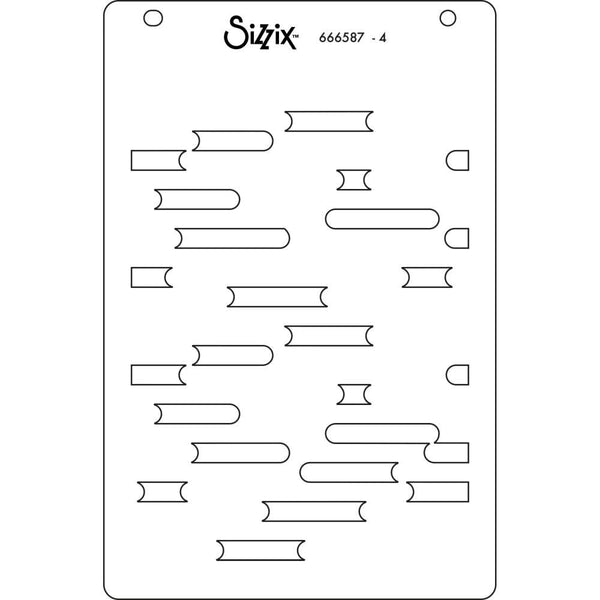 Sizzix A6 Layered Cosmopolitan Stencils By Stacey Park 4/Pkg - Downtown*