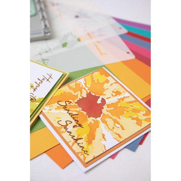 Sizzix A6 Layered Cosmopolitan Stencils By Stacey Park 4/Pkg - Floral Impressions*