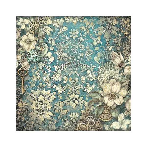Stamperia Polyester Fabric 12"x 12" 4/Pkg - Sir Vagabond In Fantasy World