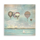Stamperia Polyester Fabric 12"x 12" 4/Pkg - Sea Land