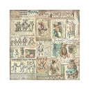 Stamperia Polyester Fabric 12"x 12" 4/Pkg - Brocante Antiques
