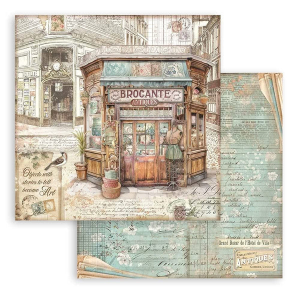 Stamperia Double-Sided Paper Pad 8"x 8" 10/Pkg - Brocante Antiques