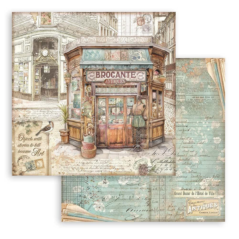 Stamperia Backgrounds Double-Sided Paper Pad 12"x 12" 10/Pkg - Brocante Antiques^