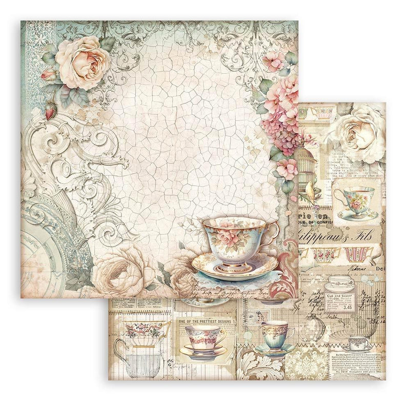 Stamperia Backgrounds Double-Sided Paper Pad 12"x 12" 10/Pkg - Brocante Antiques^