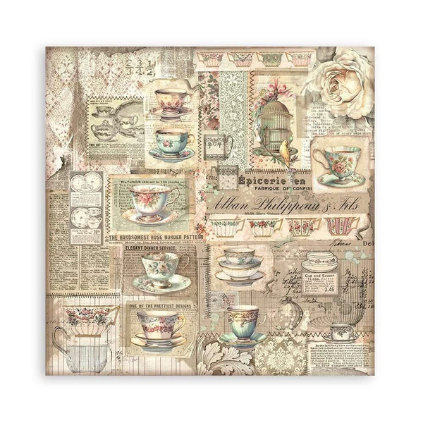 Stamperia Single-Sided Paper Pad 8"x 8" 22/Pkg - Brocante Antiques