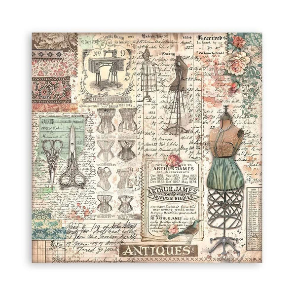 Stamperia Single-Sided Paper Pad 8"x 8" 22/Pkg - Brocante Antiques